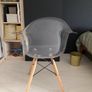 Perspex Plastic Eames Style Armchair Image 2