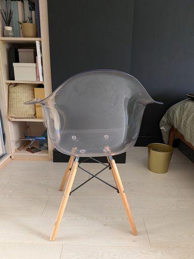 Perspex Plastic Eames Style Armchair