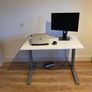 Computer Desk White and Grey Image 5