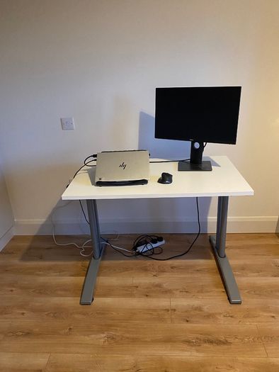 Computer Desk White and Grey