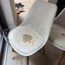 Two white bucket chairs Image 2