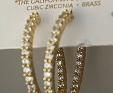 Cubic Zirconia Hoop Earrings