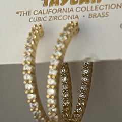 Cubic Zirconia Hoop Earrings