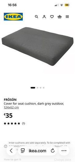 Ikea garden bench cover and cushion fits Nammaro bench
