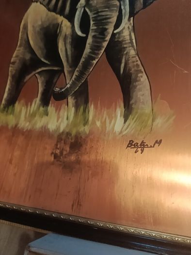 3 oil paintings on copper in frame,price for all