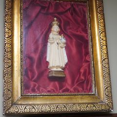 Vintage Child of Prague Framed Wall Shrine