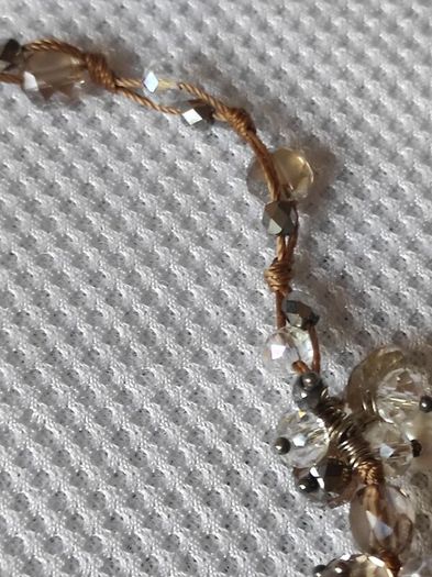 Pearls and crystals sterling silver necklace