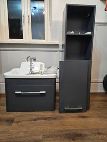 Vanity unit & Tallboy in grey