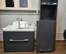 Vanity unit & Tallboy in grey