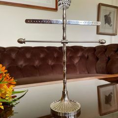 Beautiful Silver Chrome Antique Style Decorative Jewellery Tree
