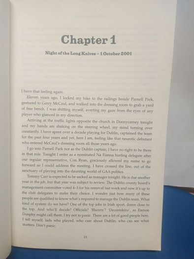 Signed Dessie Farrell autobiography