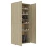 Shoe Cabinet Sonoma Oak 80x39x178 cm Chipboard Image 2