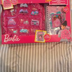 barbie backpack with notebook