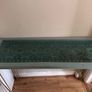 Gold Console Table with Decorative Top Image 2