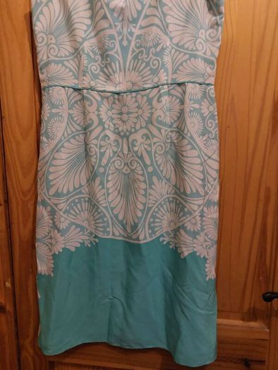 Monsoon green and white mandala print dress (free postage)