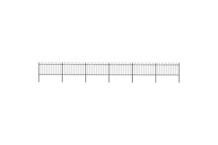 Garden Fence With Hoop Top Steel 10.2x1 M