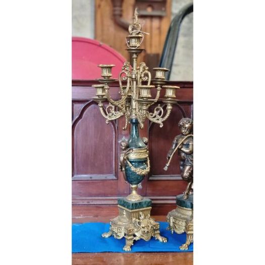 Three Piece Clock & Candelabra Set KAS1370
