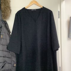 black dress  lovely for the larger lady fits well