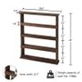 Wood Spice Rack Wall Mount, Wooden Spice Rack Holder, Seasoning Rack, Countertop or Wall Mount Tiered Door Spice Rack Image 6