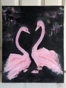 Original Oil Painting Canvas 16"x20" "Lovers" by Vira Sychynska