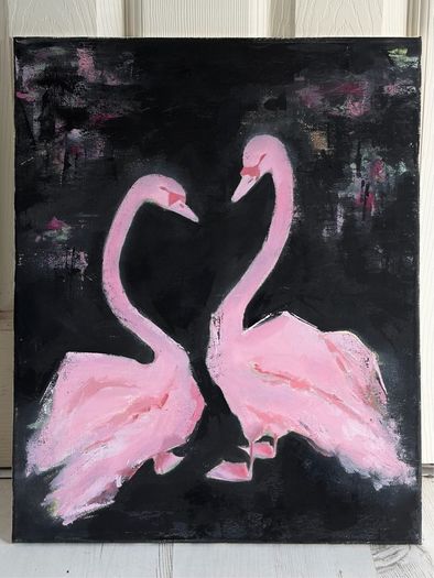 Original Oil Painting Canvas 16"x20" "Lovers" by Vira Sychynska