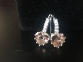 Morganite /crystal Earrings