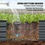 Raised bed with trellis, metal planter with protective edge gloves 220 x 110 x 150 cm, Dark gray Image 3