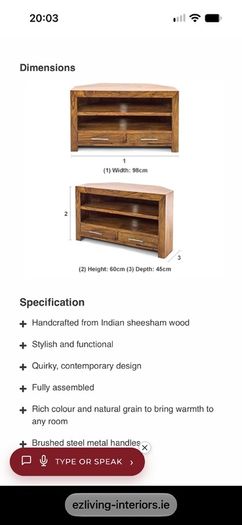 corner TV unit