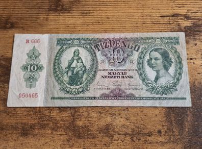 Hungary, 10 Pengo banknote, 1936, circulated - free standard postage