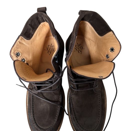Eleventy Brown Leather & Suede Boots
