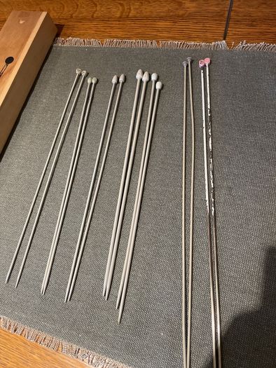 metal knitting needles selection