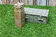 Chinese Natural Blood Stone Seal Rare Vintage Antique Collectable Bloodstone Seal (Carved)