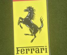 Large Ferrari Aluminium Sign