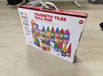 Magnetic Tiles Ball Run 125-Piece Set