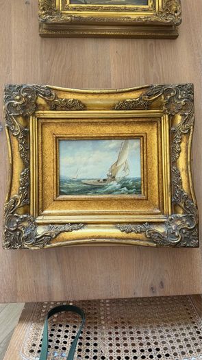 Antique paintings in gilt frame