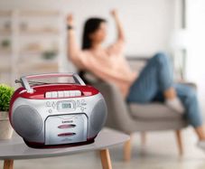Lenco Portable Radio with CD and Cassette Player