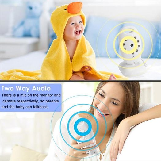 Wireless Digital Video Baby Monitor Night Vision Two Way Audio