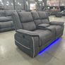 Hannan 3+2 Grey Electric Fabric Recliner Sofa Image 7