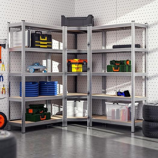 Set of 3 Heavy Duty Corner Shelving Units 2625kg Capacity