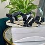 Brand New Girls Black Sandals with Velcro Straps. Size UK 1 / EU 33 Image 2