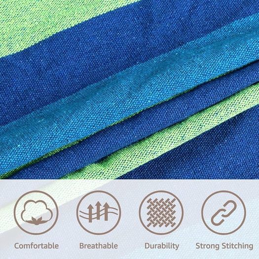 NEW SALE | Hammock Chair Hanging Swing 2 Seat Cushions Included,Strong Webbing Straps and Hooks for Easy Hanging Soft Cotton Weave Hanging Chair Side Pocket Large Tassel Chair Set Comfort Indoor Outdoor
