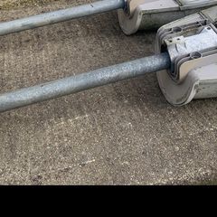 4 Large industrial yard lights all good only need a wipe down from dust