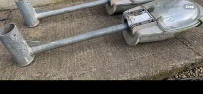 4 Large industrial yard lights all good only need a wipe down from dust
