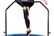 Foldable Fitness Rebounder Trampoline - 48" Outdoor Indoor Exercise Trampoline - Max Load 130KG Mini Trampolines for Kids Adults for Home Gym Fitness Exercise Workout Skipping Jumping(FREE POSTAGE)