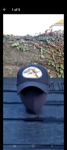 Hat with duck patch