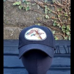 Hat with duck patch