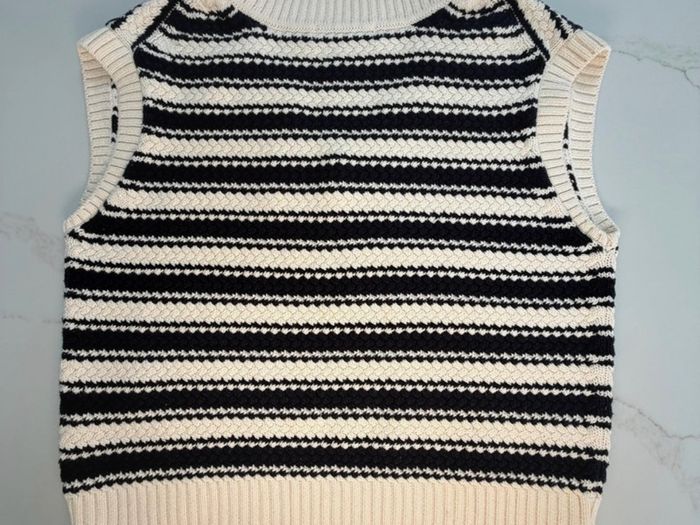 Boden stripy cotton vest size S