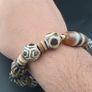 Antique Burmese Pumtek Pyu & Stripe Pattern Agate Bead Bracelet Image 5