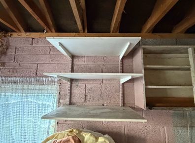 2 x wall mounted Shelving system