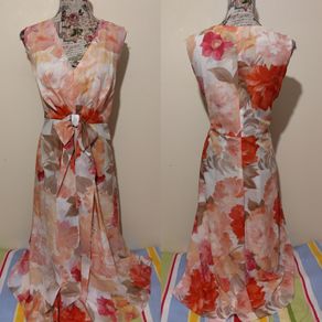 Casting Floral A Line Midi Occasion Dress,